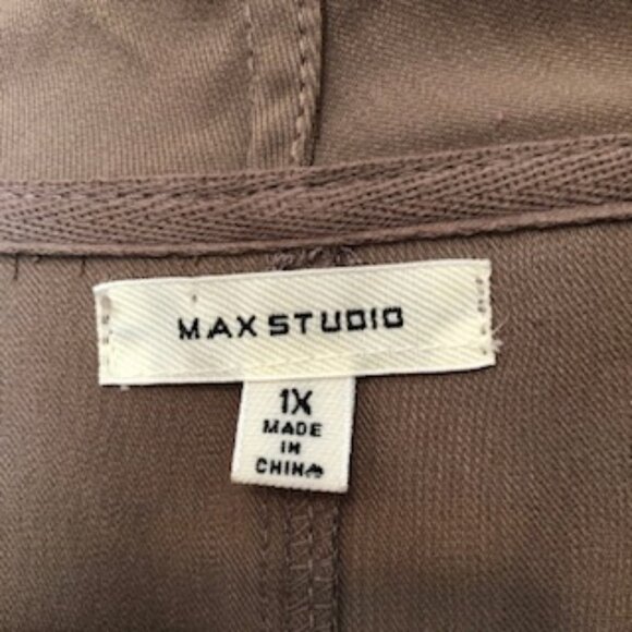 Vintage Max Studio Classic Drapey Wrap Swing Coat Lightweight 1X Oversized - Picture 5 of 8